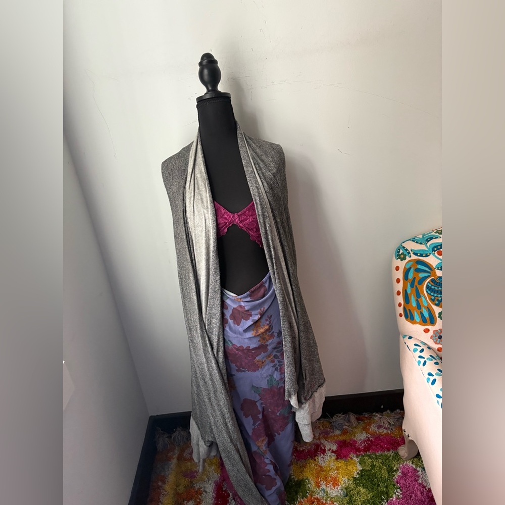 Free People Intimates Open Front Waterfall Ruffle Robe